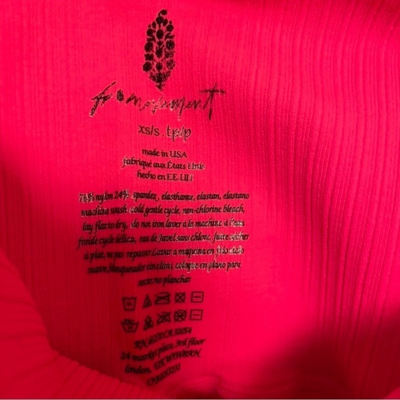 Free People FP Movement Good Karma Leggings In Neon Coral. NEW - Picture 12 of 12